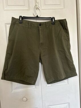 Patagonia Olive Green Flat-Front Men's Shorts